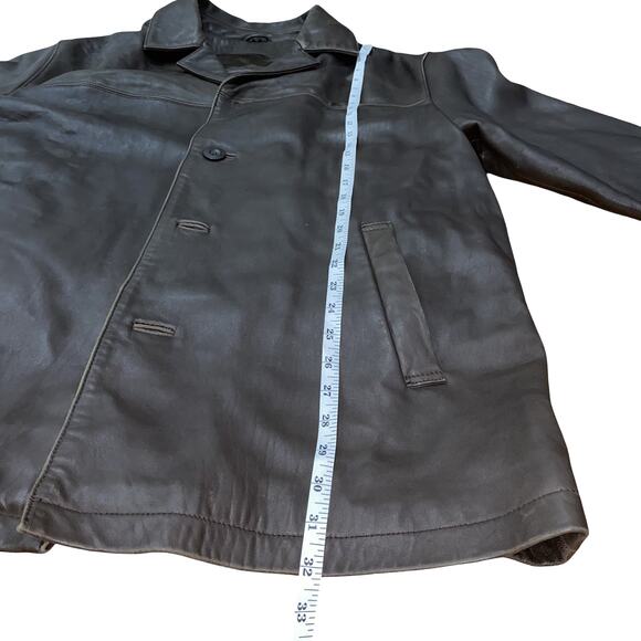 Leatherman Brown Genuine Leather Jacket Coat Size M - Picture 8 of 12